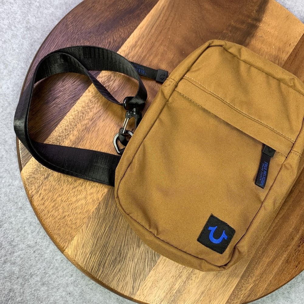 True Religion Brand Jeans‎ Crossbody Bag One Size Brown Sling Canvas Logo